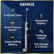 Oral-B iO9 Black Onyx Electric Toothbrush with Charging Travel Case – 7 Modes