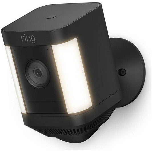 Ring Spotlight Cam Plus Battery Security Camera - Black, Wi-Fi Enabled, HD Video, Motion Alerts, Night Vision, 140° Viewing Angle, 9.14m Range