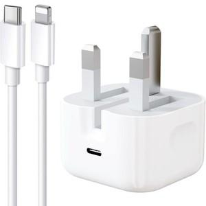 Fast Charging Wall Adapter & Cable (1 Pack) – Compatible with iPhone, iPad, and USB-C Devices
