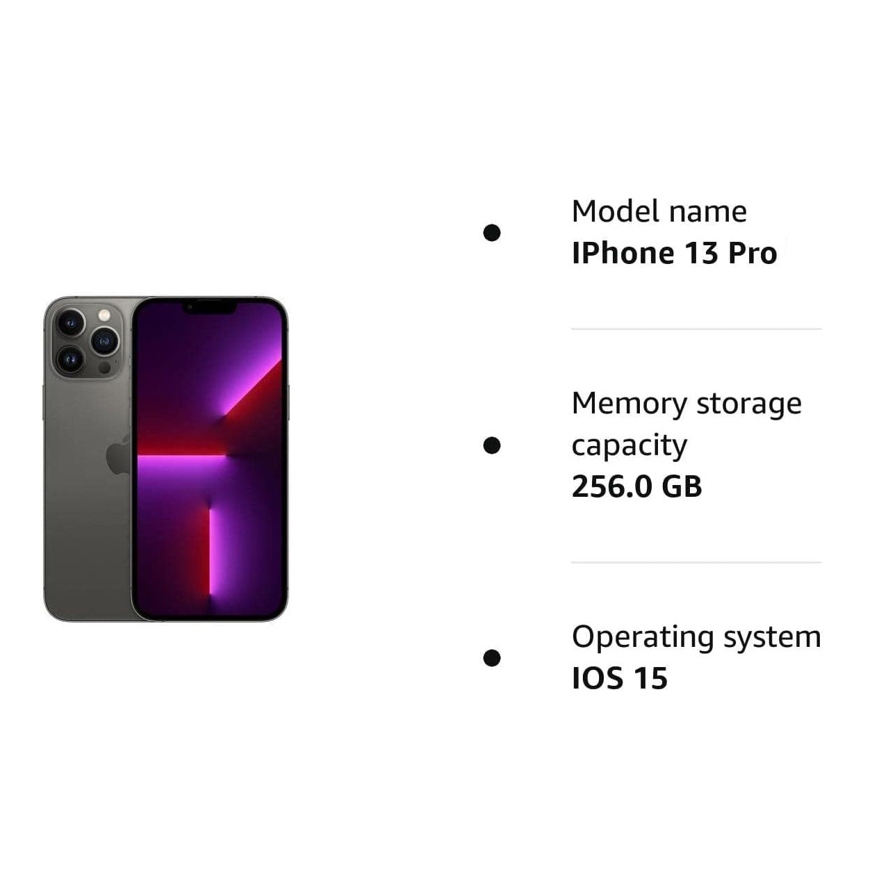 Apple iPhone 13 Pro Max 5G 128GB Graphite Unlocked Smartphone