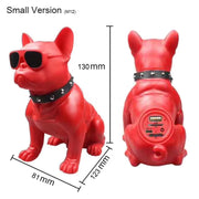 Rare Finds Bulldog Shape Bluetooth Wireless Speaker 5W with FM Radio MP3 Player Red