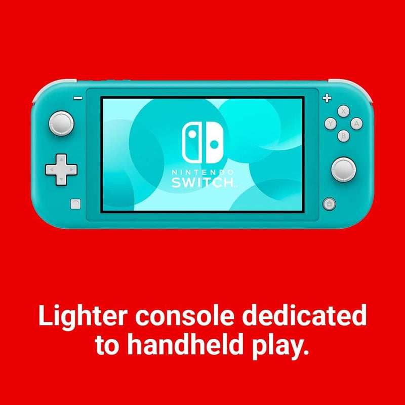 Nintendo Switch Lite Console 32GB Turquoise – Portable Gaming Console for Home and On-the-Go