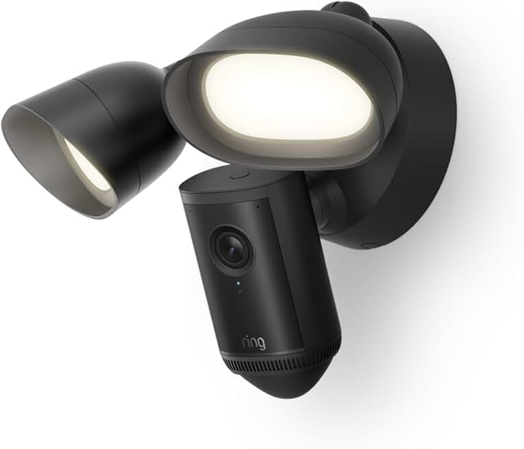 Ring Floodlight Cam 4K Pro Wired Security Camera – Black