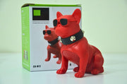 Rare Finds Bulldog Shape Bluetooth Wireless Speaker 5W with FM Radio MP3 Player Red