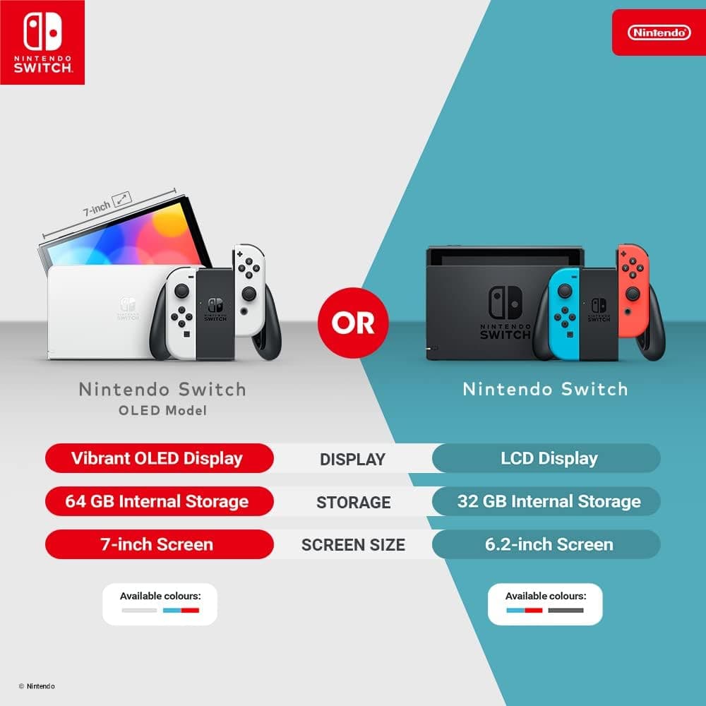 Nintendo Switch Console - Neon Red/Neon Blue