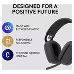 Logitech Zone Vibe 100 Wireless Headset – Graphite, Wireless Over-Ear Headset for Work and Entertainment