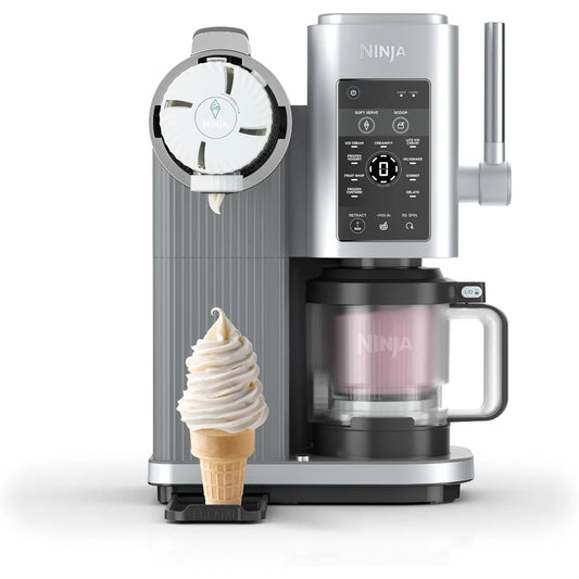 Ninja Swirl by CREAMi NC701UK 13-in-1 Ice Cream & Frozen Dessert Maker – Silver