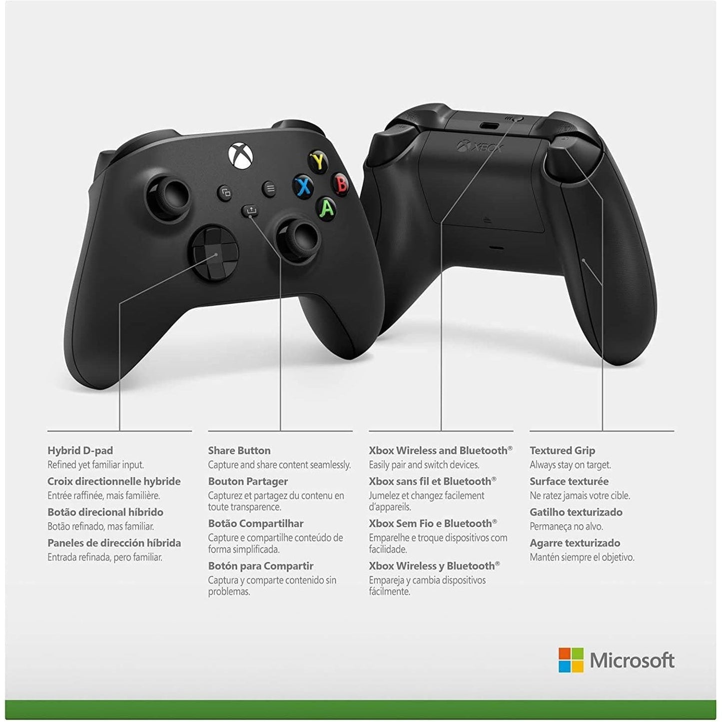 Microsoft Xbox Series X/S Wireless Controller – Carbon Black | Bluetooth Gaming Controller for Xbox & PC