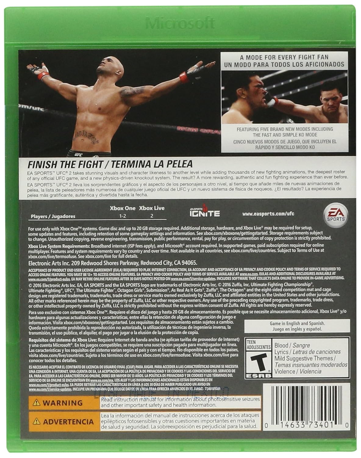 EA Sports UFC 2 Xbox One Video Game