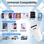 Dual USB Car Charger USB-A & USB-C Fast UK