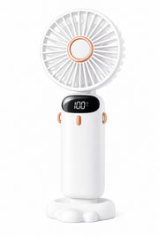 Portable Rechargeable Handheld Fan with LED Display – USB Mini Personal Cooling Fan