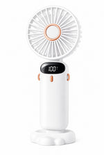 Portable Rechargeable Handheld Fan with LED Display – USB Mini Personal Cooling Fan