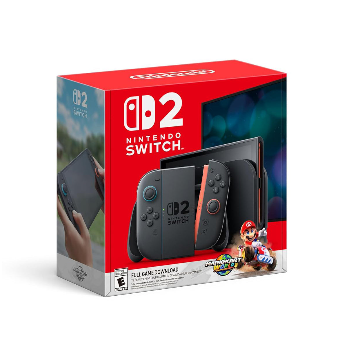 Nintendo Switch 2 + Mario Kart 1080p/4K, Full HD & Joy-Con 2 Controllers Gaming Console