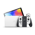 Nintendo Switch OLED Model Console White Docked & Handheld Gaming Used - Good