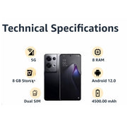 OPPO Reno8 5G 128GB Lite Black Unlocked