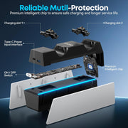 PS5 Dual Controller Charging Dock Fast