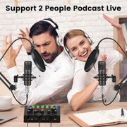 Podcast Mic Kit with Voice Changer Mixer