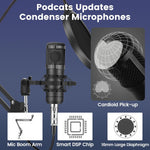 Podcast Microphone Kit with Voice Changer All-in-One Audio Mixer