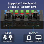Podcast Mic Kit with Voice Changer Mixer