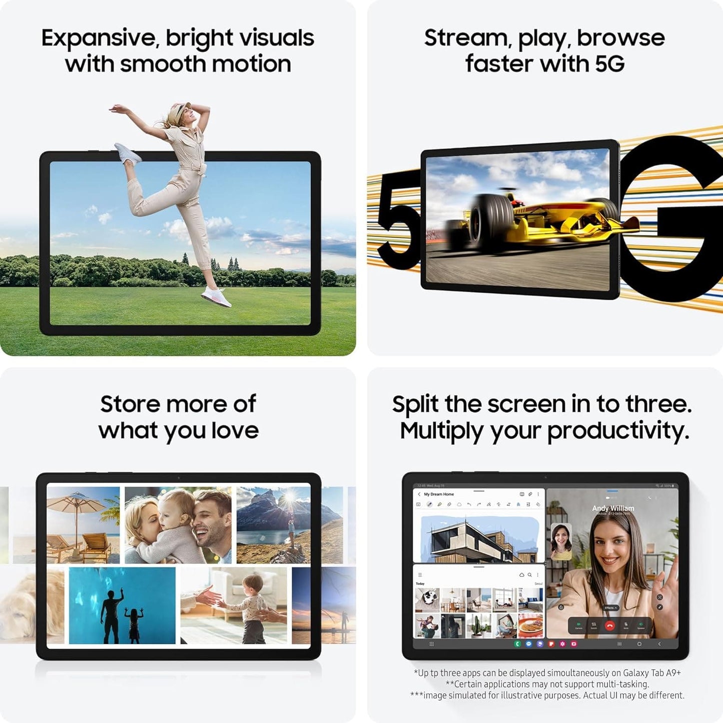 Samsung Galaxy A9+11” Tablet - 64gb 4gb ram Wifi Silver (SM-X210)