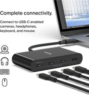 USB-C Hub 4 Port 10Gbps Gen2 Adapter Black