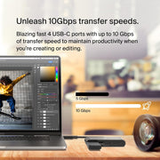 USB-C Hub 4 Port 10Gbps Gen2 Adapter Black