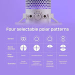 USB RGB Condenser Microphone with Shock Mount