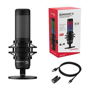 USB RGB Condenser Microphone with Shock Mount
