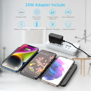 Ultra Slim 3-in-1 Wireless Charging Pad Black