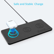 Ultra Slim 3-in-1 Wireless Charging Pad Black