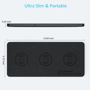 Ultra Slim 3-in-1 Wireless Charging Pad Black