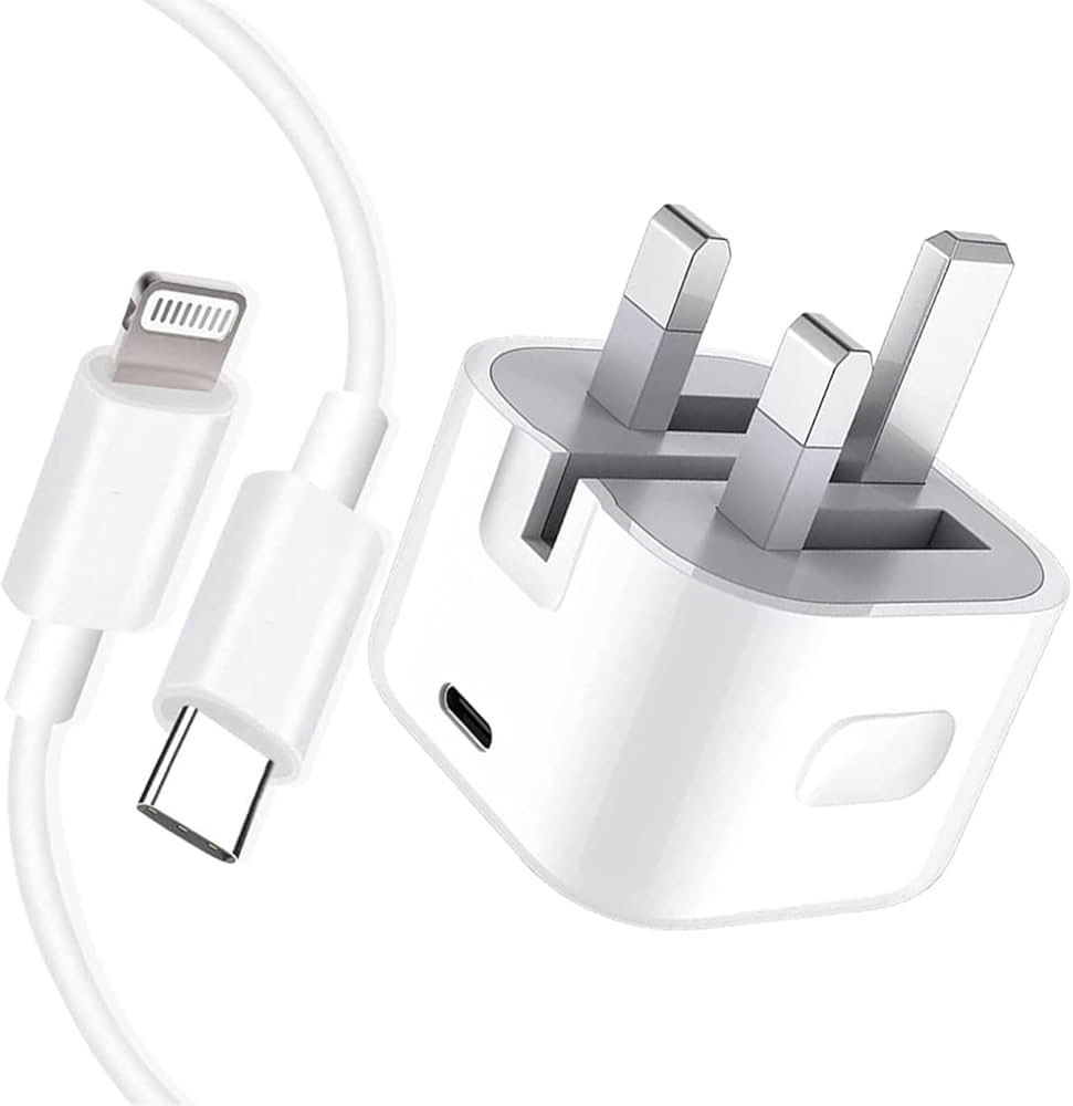 Fast Charging Wall Adapter & Cable (1 Pack) – Compatible with iPhone, iPad, and USB-C Devices