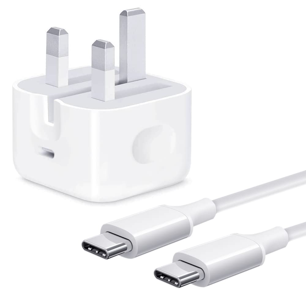 Fast Charging Wall Adapter & Cable (1 Pack) – Compatible with iPhone, iPad, and USB-C Devices