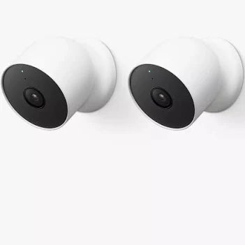 Google Nest Cam Indoor & Outdoor Smart Security Camera – Battery – 2 Pack