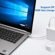 USB-C to USB-C Cable 1m – 60W PD, 10Gbps Data & Video, Braided Type-C Charging Cable