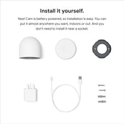 Google Nest Cam Indoor & Outdoor Smart Security Camera – Battery – 2 Pack