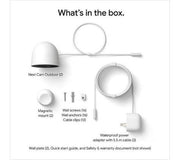 Google Nest Cam Indoor Wired Smart Security Camera – 2nd Gen – Snowa